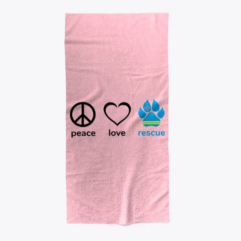 PEACE LOVE RESCUE - PAW Design v1 Black