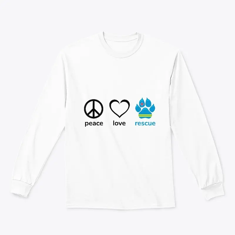 PEACE LOVE RESCUE - PAW Design v1 Black