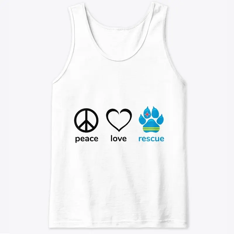 PEACE LOVE RESCUE - PAW Design v1 Black