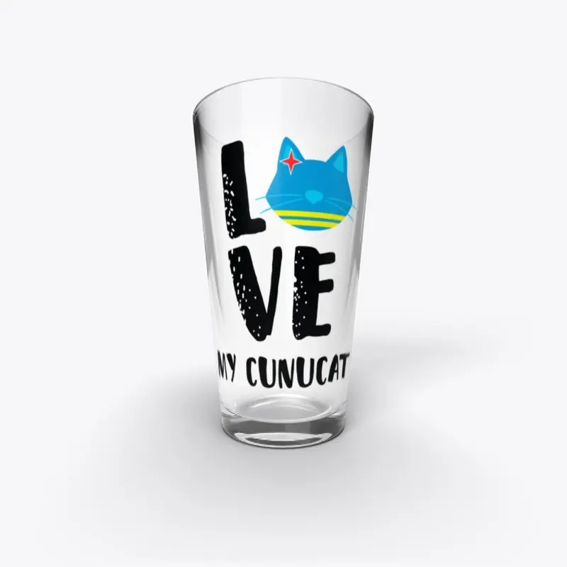 LOVE CUNUCAT ARUBA CAT - Pint Glass