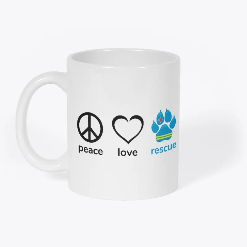 PEACE LOVE RESCUE - PAW Design v1 Black