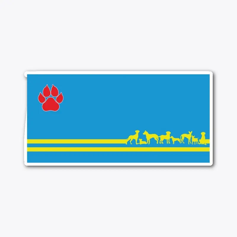 Aruba Flag with Dogs