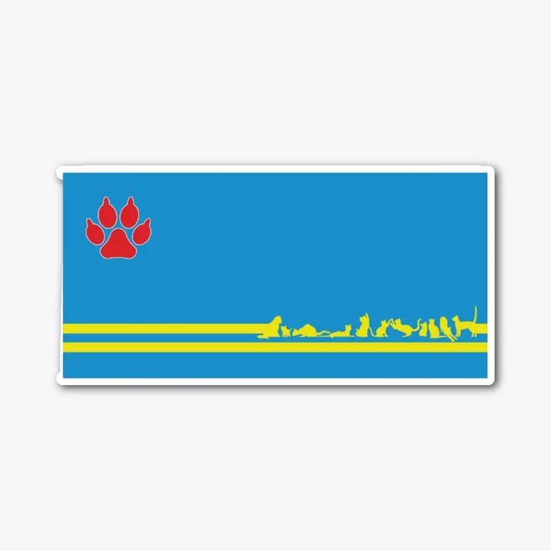 Aruba Flag with Cats