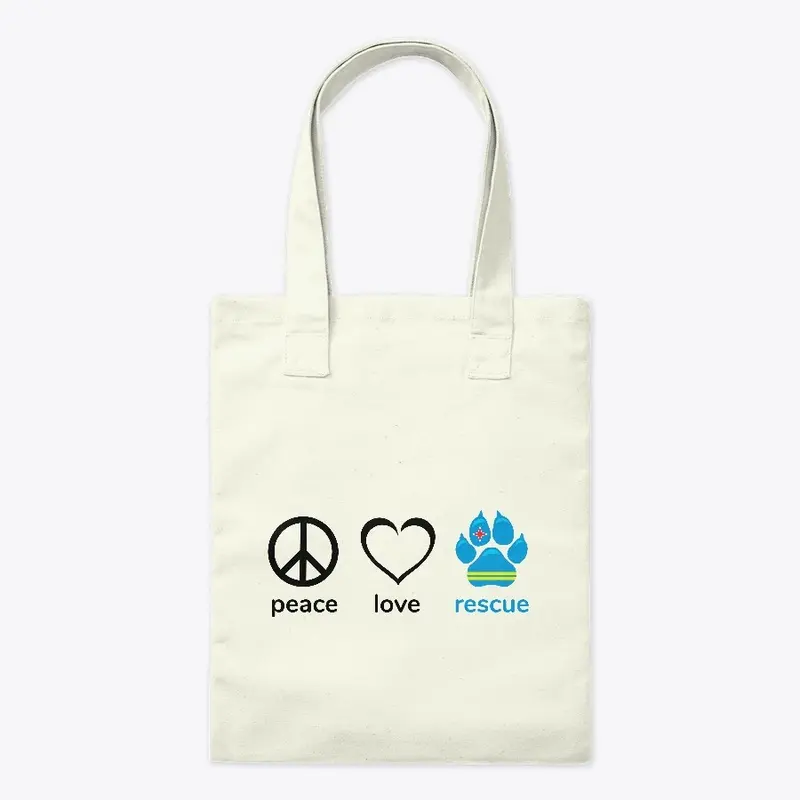 PEACE LOVE RESCUE - PAW Design v1 Black